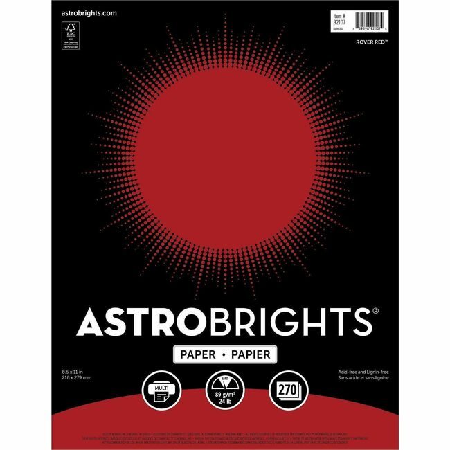 Neenah Paper, Inc. Astrobrights 24LB Roverred WAU92107