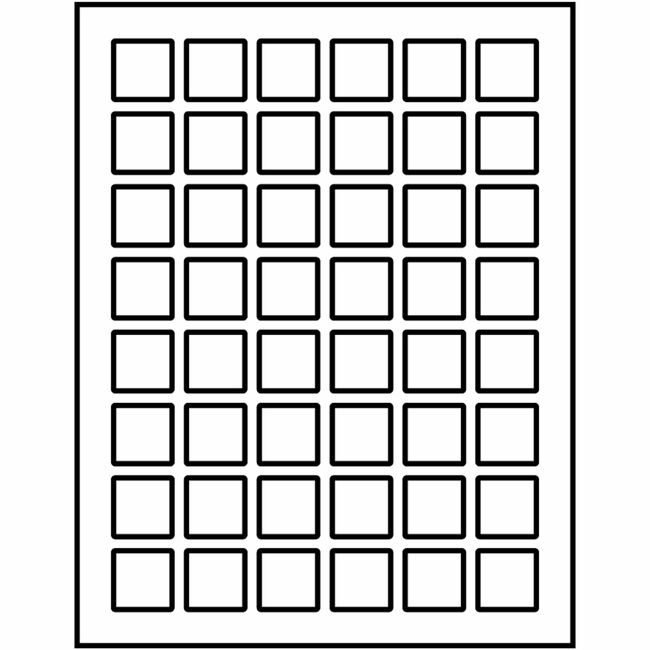 Avery Products Corporation Labels Square 1X1IN 1200 Count AVE05658