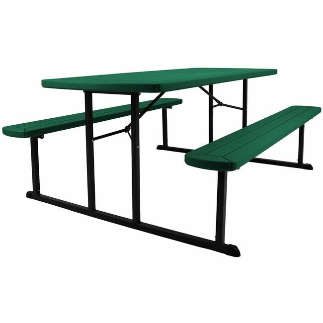 National Public Seating Table Picnic Fold Green NPSBMPT3072BK06