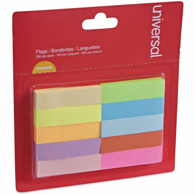 Universal Office Products Flag Sticky Note 1/2" Assorted UNV99026