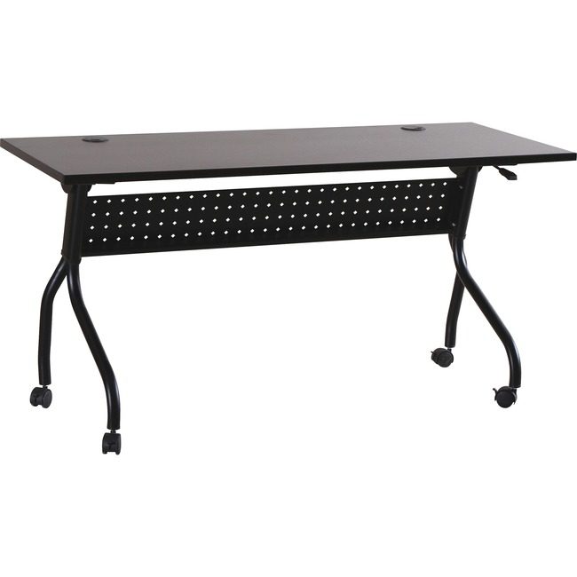 Lorell Table Trn Flip 60X24 Bk/Es LLR60733