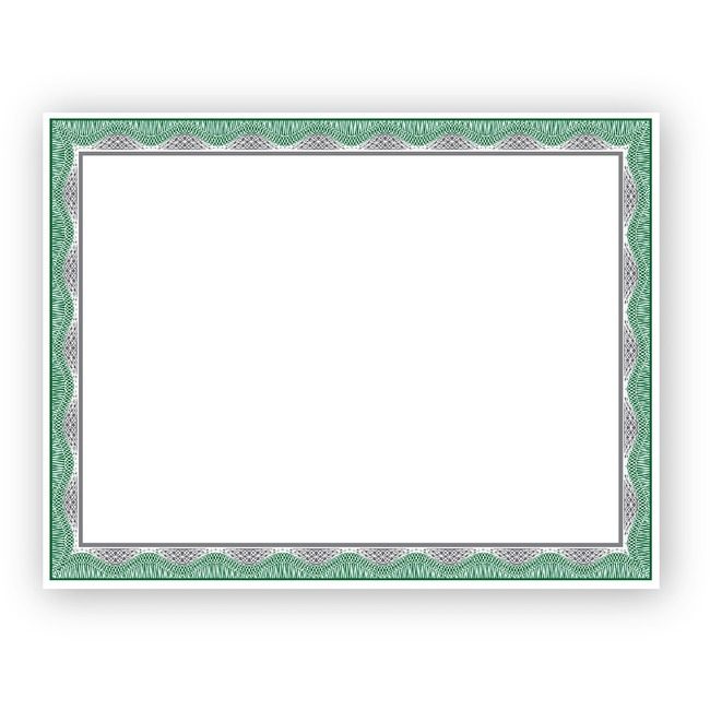Geographics Certificate Foil Gn/Sr 15 Pack GEO48763