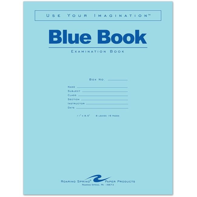 Roaring Spring Paper Products Book Blue EXAM11X8.5 ROA77517