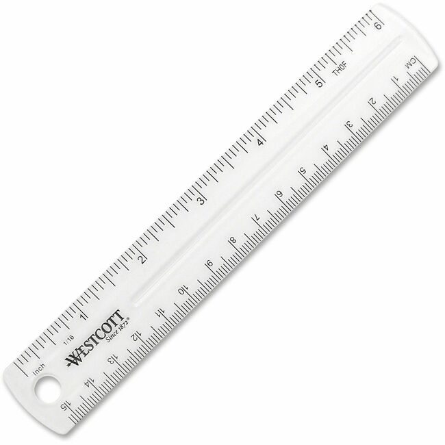 Westcott / Acme United Acme United Corporation Westcott / Ruler Plastic 6" ACM45016