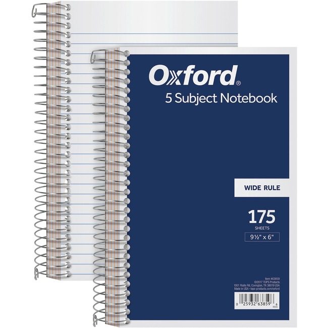 TOPS Products Notebook Wirebnd 5SUB 9.5X6 TOP63859