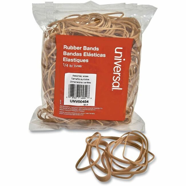 Universal Office Products Rubberbands Astd Sz 1/4LB UNV00454