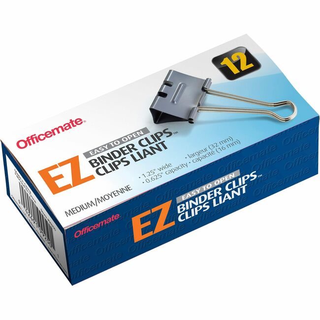 Officemate Clip Binder Ez Medium 12 Count OIC99250