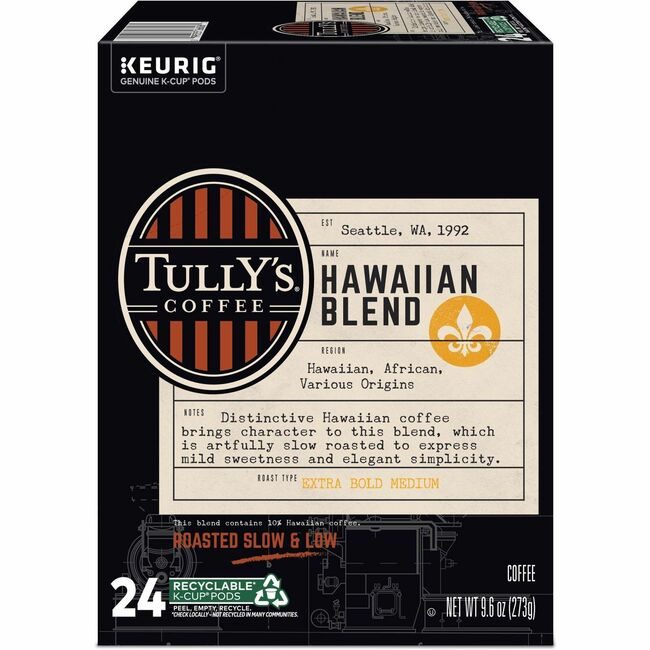 Keurig Dr Pepper / Green Mountain Coffee Roasters Kcup Tullys Hawaiian 24BX GMT6606