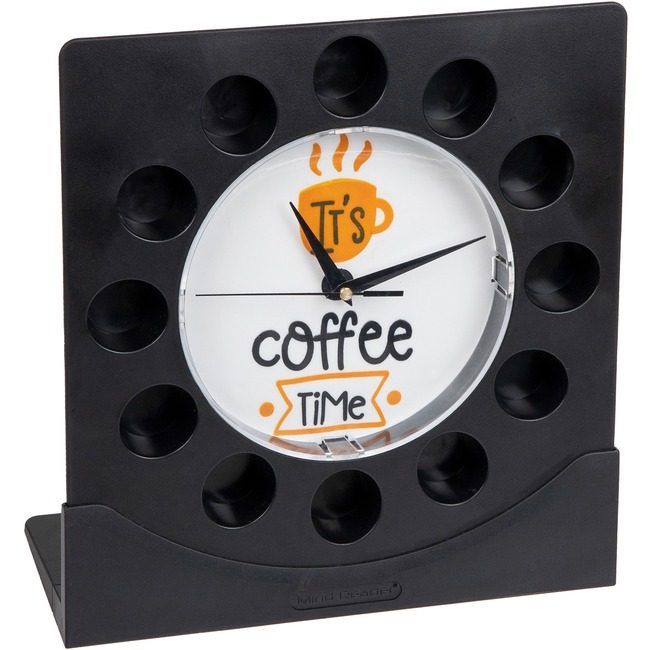 Mind Reader Products Clock Coffee Pod Black EMSPODCLOCK