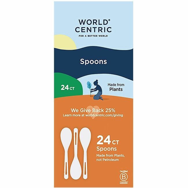 World Centric Spoons 6" Lt Bge 24 Pack WORSPPSR
