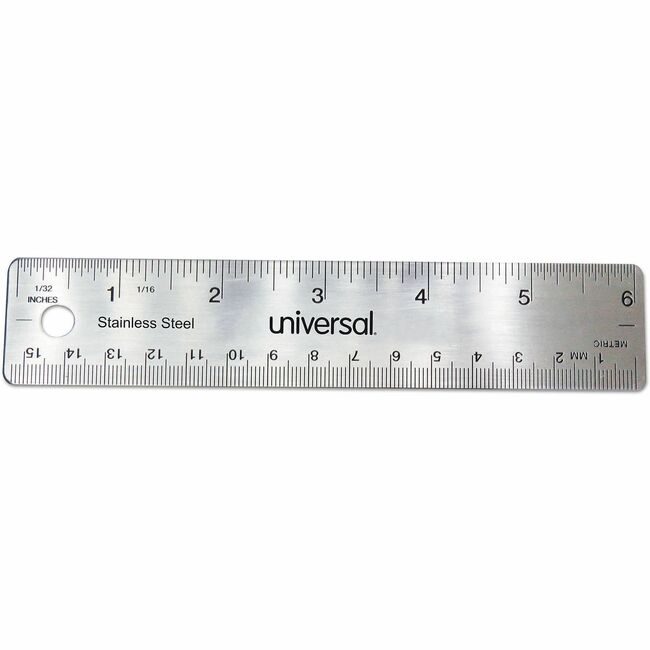 Universal Office Products Ruler 6" Stainless Ss UNV59026
