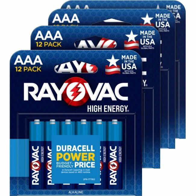 Energizer Holdings Rayovac Battery Alk Hi Enrg Aaa 24 RAY82412TCT