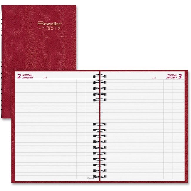 Dominion Blueline, Inc. Schneider Vizz Planner Dly 10X8 Open Red REDC550CRED