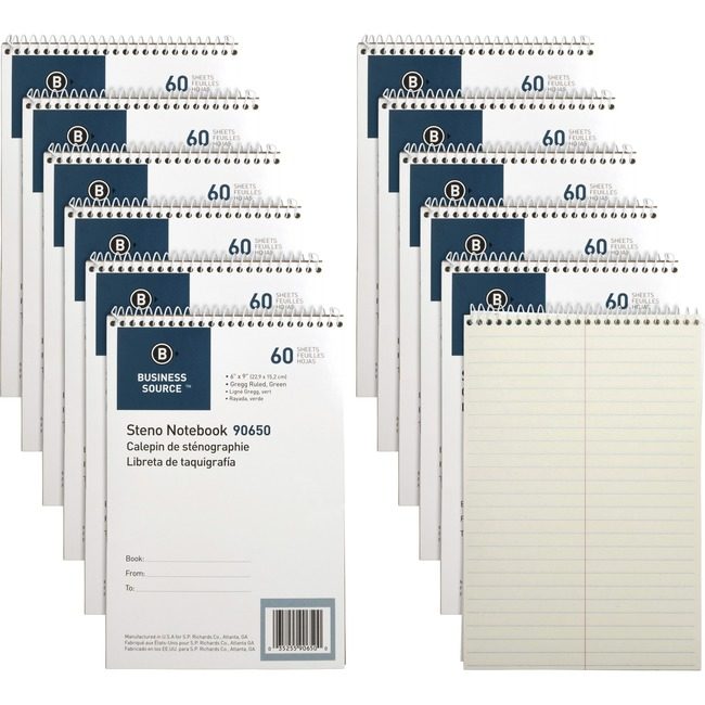 Business Source Book Steno Gregg 60SH Green BSN90650PK