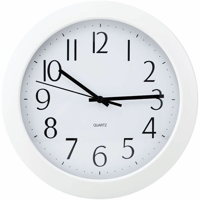 Universal Office Products Clock 12" Whisper White UNV10461