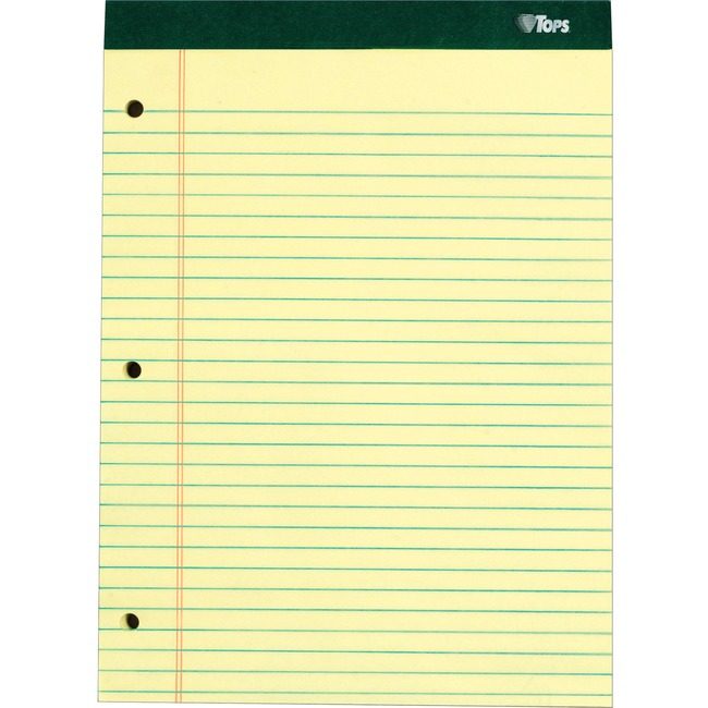 TOPS Products Pad Legal 3HP 8.5X11.75 6 Pack TOP63387