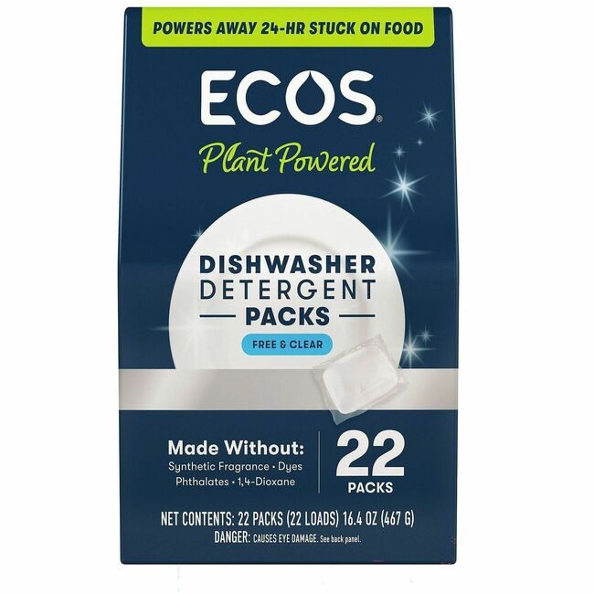 Earth Friendly Products ECOS PRO Dishsoap Packs F&C 22 Count EOP969906