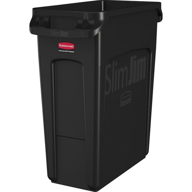 Rubbermaid Commercial Products Receptacle 16GL Slimjim Black RCP1955959