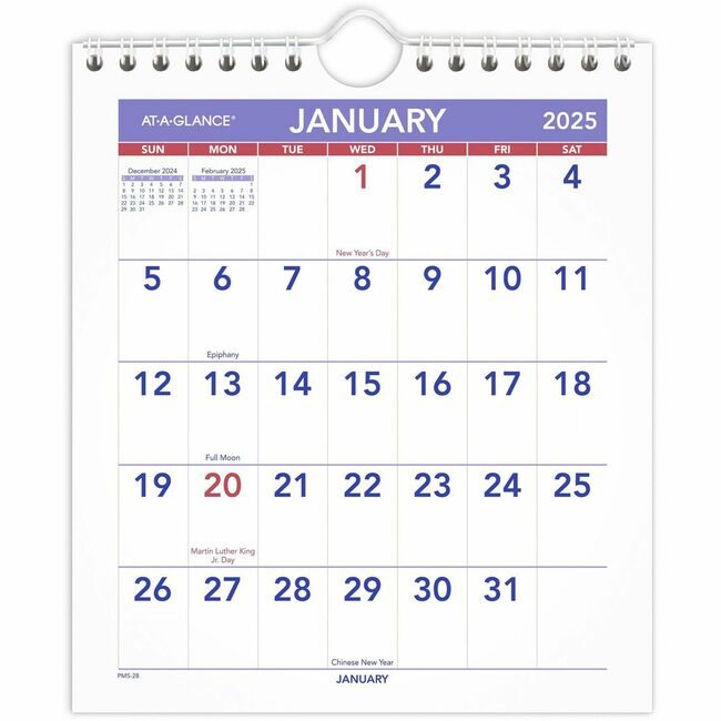 ACCO Brands AT-A-GLANCE Calendar Wall Monthly Mini AAGPM528