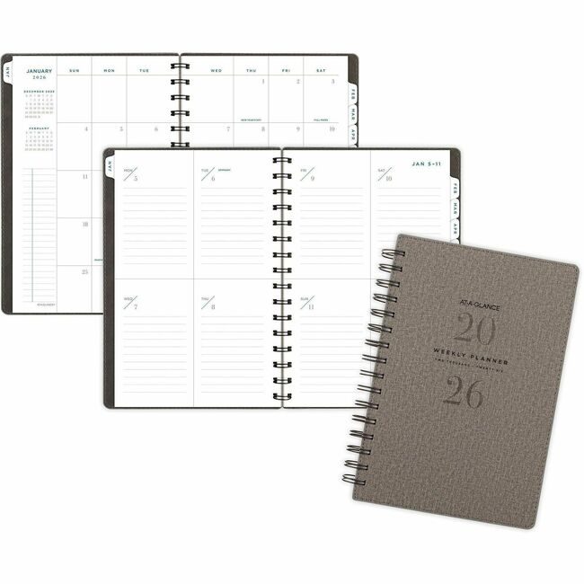 ACCO Brands AT-A-GLANCE Planner Sig Wm Small Gray AAGYP20007