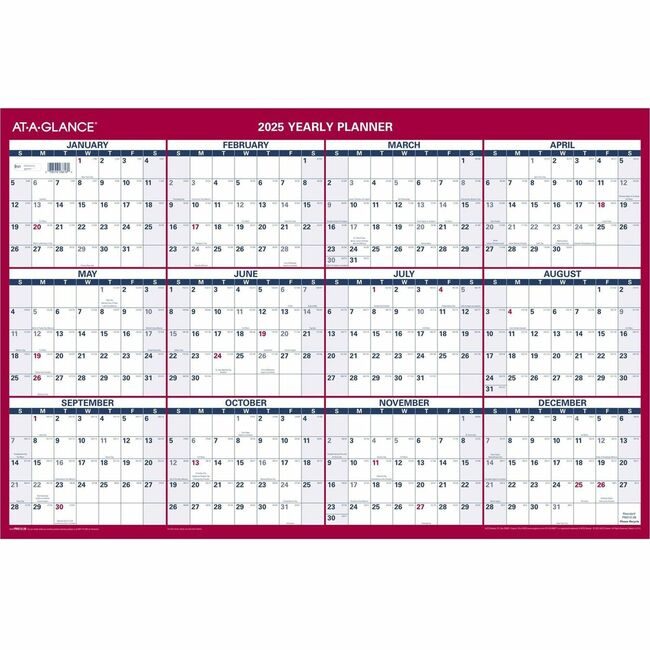 ACCO Brands AT-A-GLANCE Planner Wall Dblsided Paper AAGPM212-28