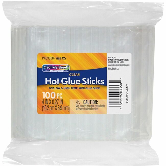 Pacon Corporation Glue Stick 4" Clear 100 Pack PAC3358