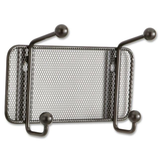 Safco Products ONYX MESH WALL RACK 2 HOOK SAF6401BL