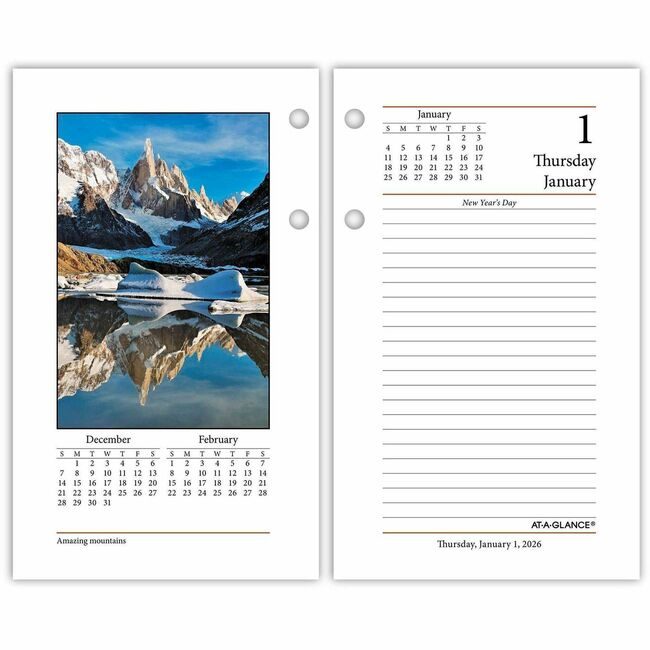 ACCO Brands AT-A-GLANCE Refill Calendr Dsk Phtogrph AAGE417-50
