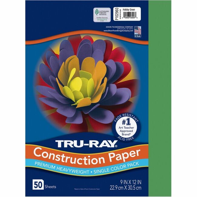 Pacon Corporation Paper Const 9X12 Hygn 50SH PAC102960