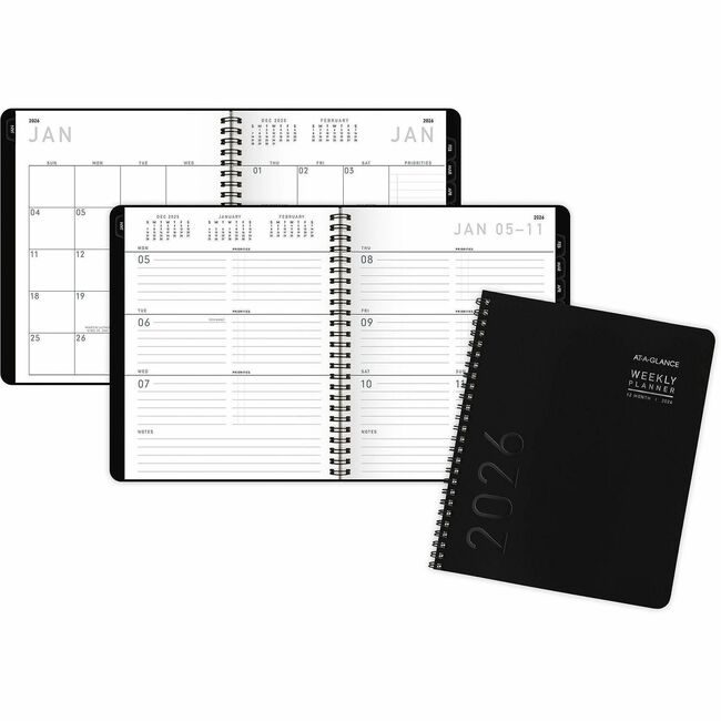 ACCO Brands AT-A-GLANCE Planner Weekly/Monthly Cntem Black 7X9 AAG7054XL05