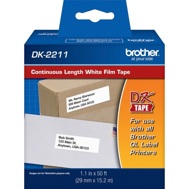 Brother International Tape Film 1.1"X50-BK/WE BRTDK2211