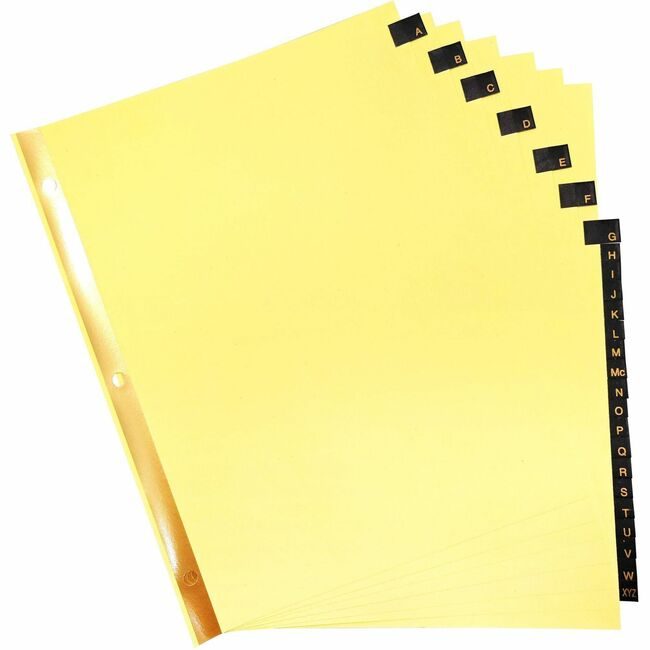 Business Source Divider Leather Tabs A-Z BSN01181