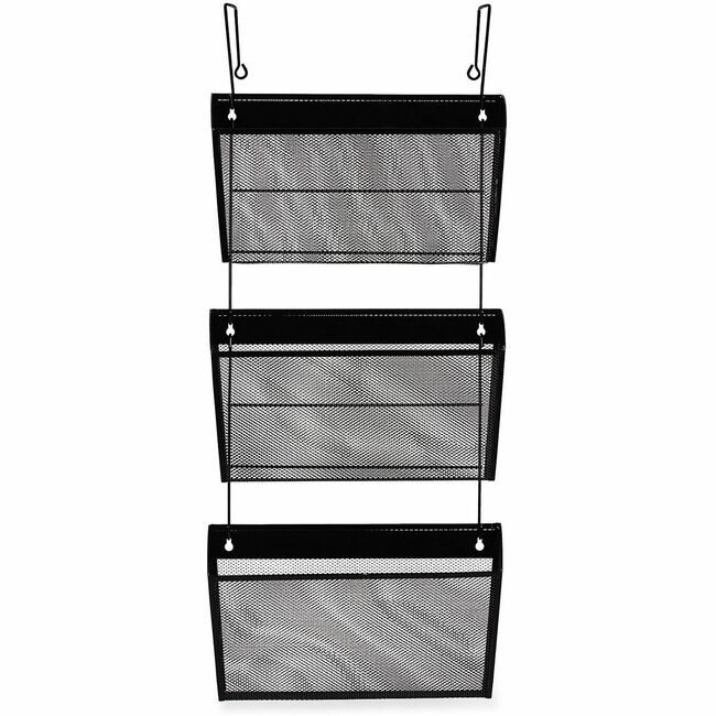 Universal Office Products File Mesh Wall 3PCKT Black UNV20011