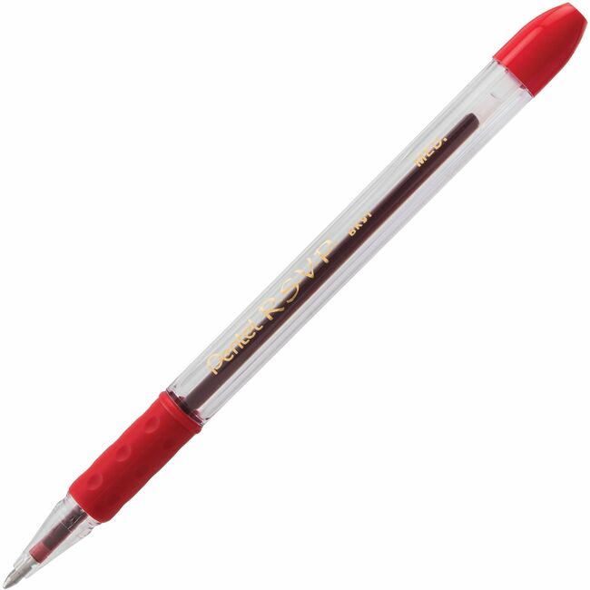 Pentel of America Pen Rsvp Bp Medium Red Dz PENBK91-B