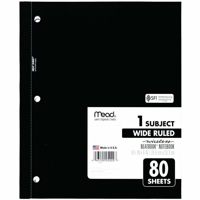 ACCO Brands Mead / Five Star Notebook Wireles 80SH MEA05222