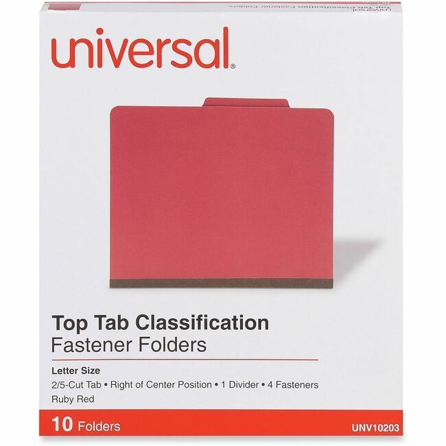 Universal Office Products Folder Class 25PT Rb UNV10203