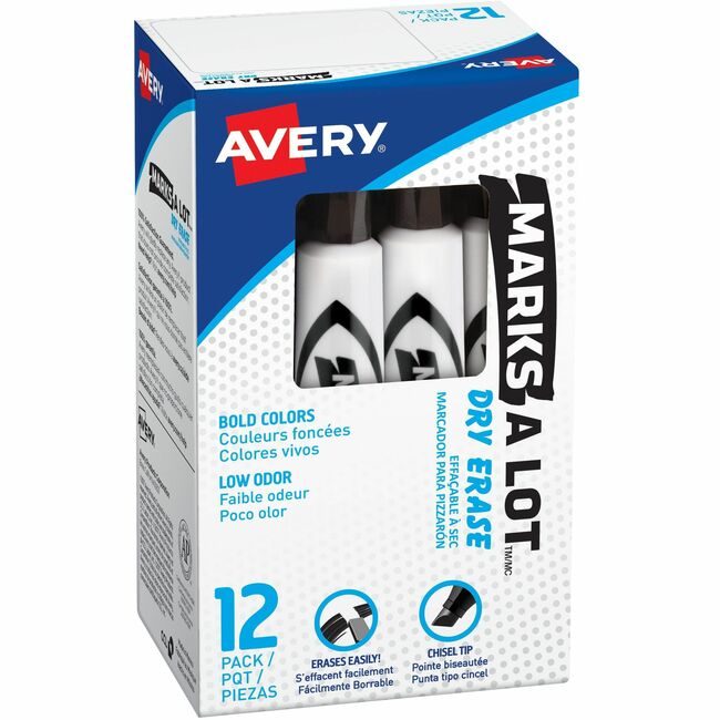 Avery Products Corporation Marker Dryerase Chisel Black AVE24-408