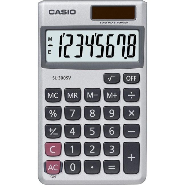 Casio Calc Hh 8DGT Solar CSOSL-300SV