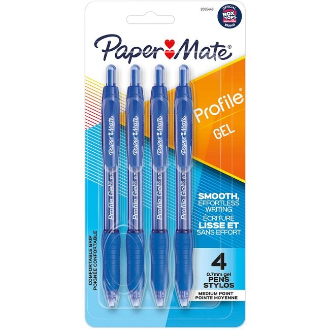 Newell Brands Paper Mate Pen Gel Profile 0.7MM Blue 4 Count PAP2095448
