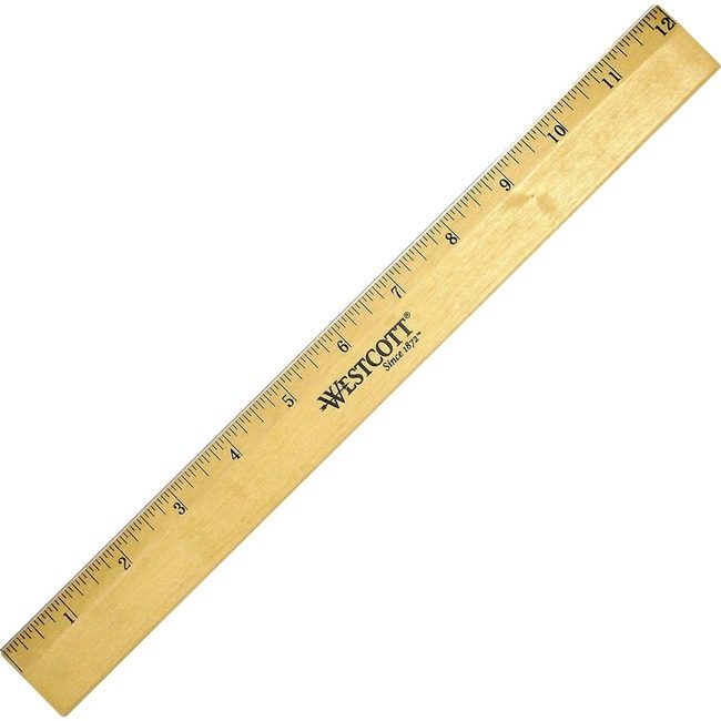 Westcott / Acme United Acme United Corporation Westcott / Ruler Wood Brass Edge 12" ACM05011