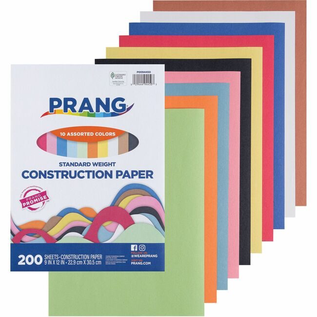 Pacon Corporation Paper Constr 9X12 Assorted 200SH PACP0094450