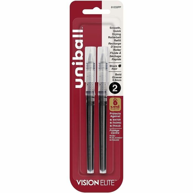 Mitsubishi Pencil Co. / uni-ball Refill Vision Eilte Black 2 Pack UBC61233PP