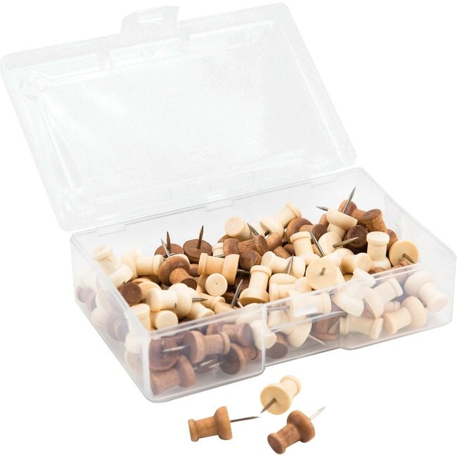 U Brands Pushpin Wood Assorted UBR3085U06-24