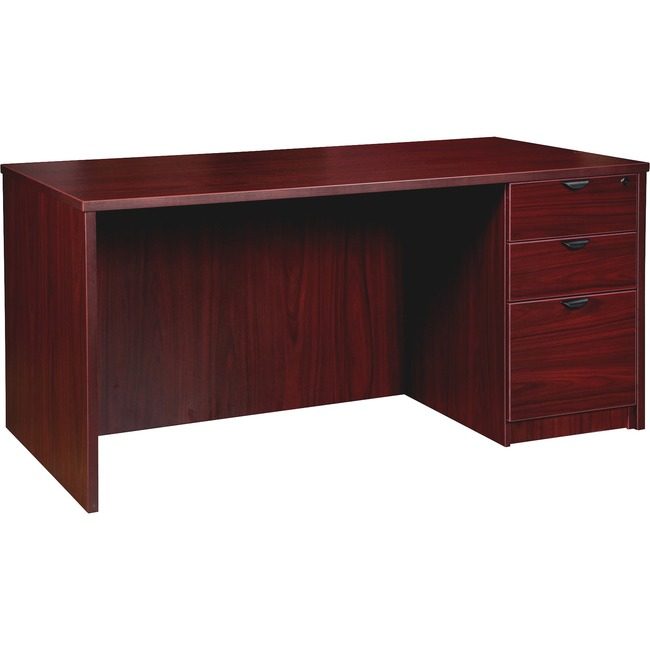 Lorell Desk Single Ped 30X66 My LLRPD3066RSPMY