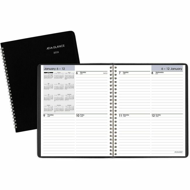 ACCO Brands AT-A-GLANCE Planner Weekly Dayminder Black AAGG535-00