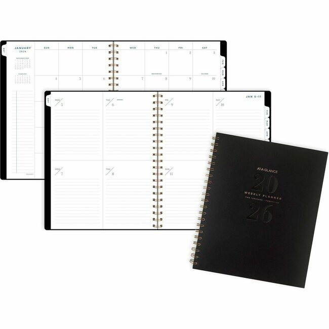 ACCO Brands AT-A-GLANCE Planner Siglite Wm Large Black AAGYP905L05