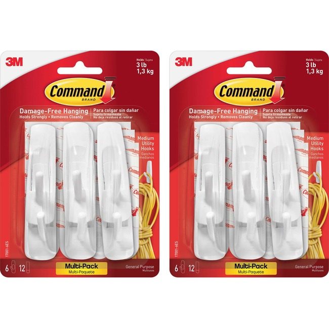 3M Company Hook Command Medium 6PC We MMM170016ESBG