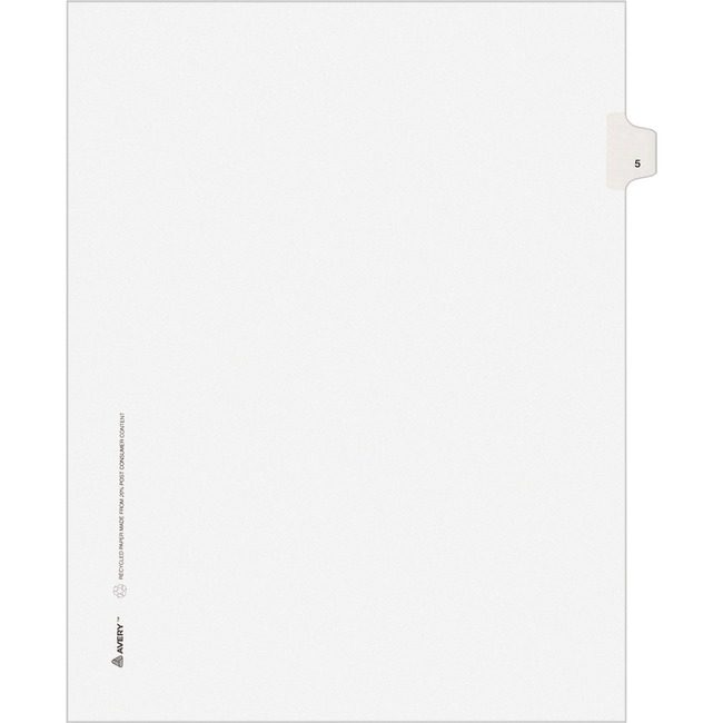 Avery Products Corporation Dividers Index Sidetab 5 AVE11915