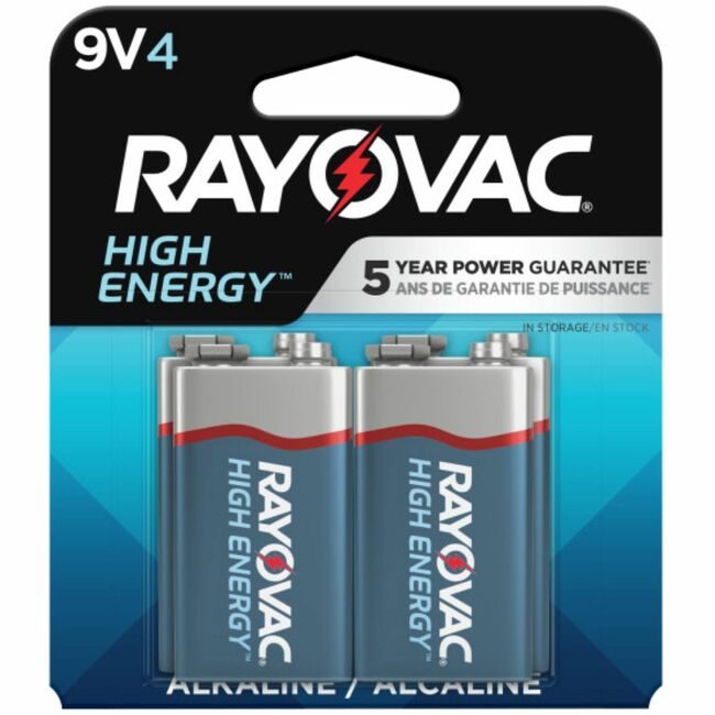 Energizer Holdings Rayovac Batteries Alkaline 9V RAYA16044TK