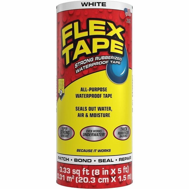 Swift Response, LLC Flex Seal Tape 8"X5 White FLXTFSWHTR0805